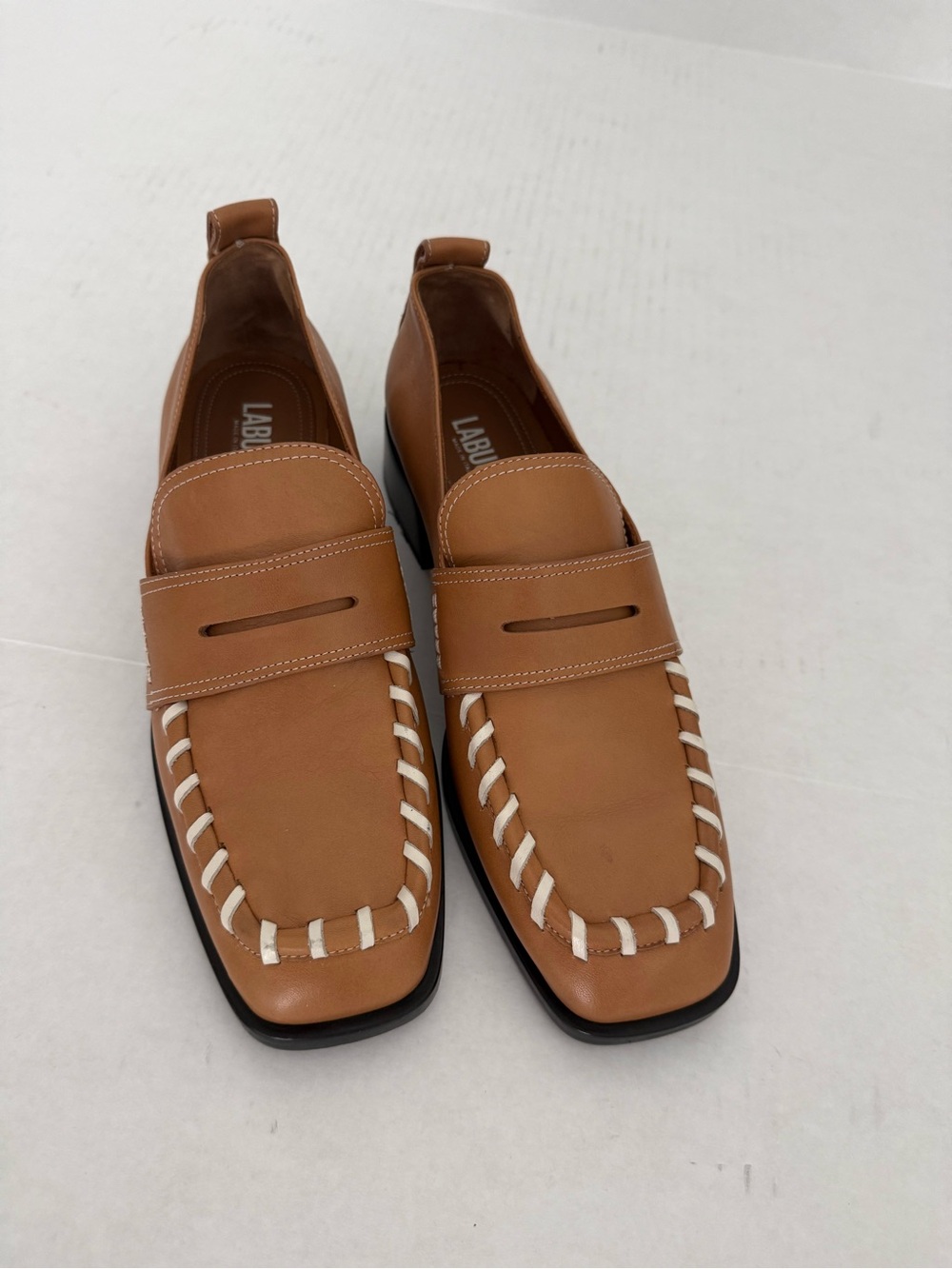Labucq George Loafers with White Stitching Size 40